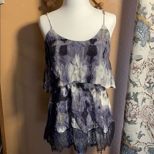 Central Park West 100% Silk Spaghetti Strap Blouse Size XS